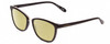 Profile View of Prive Revaux Lolita Designer Polarized Reading Sunglasses with Custom Cut Powered Sun Flower Yellow Lenses in Gloss Caviar Black/Rose Gold Ladies Cateye Full Rim Acetate 51 mm