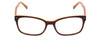 Front View of Prive Revaux Professor Designer Single Vision Prescription Rx Eyeglasses in Chocolate/Sand Brown Ladies Rectangle Full Rim Acetate 52 mm