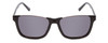 Front View of Prive Revaux Cadiz Unisex Sunglasses in Caviar Black Gunmetal/Polarize Grey 53mm