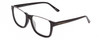 Profile View of Prive Revaux Cadiz Designer Bi-Focal Prescription Rx Eyeglasses in Caviar Black Gunmetal Unisex Rectangle Full Rim Acetate 53 mm