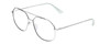 Profile View of Prive Revaux Cooper Pilot Progressive Blue Light Glasses Silver & Crystal 56mm