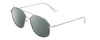 Prive Revaux Cooper Unisex Pilot Polarized Sunglasses Silver Crystal Blue 56mm