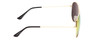 Side View of Prive Revaux Commando Aviator Sunglasses in Gold/Black/Polarize Pink Mirror 60mm
