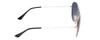 Side View of Prive Revaux Commando Aviator Sunglasses Silver/Black/Polarized Blue Mirror 60mm