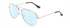 Prive Revaux Commando Unisex Aviator Progressive Blue Light Glasses Silver 60 mm