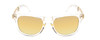 Front View of Prive Revaux GoGetter FOLDING Sunglasses Clear Crystal/Polarize Gold Mirror 54mm