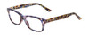 Profile View of Prive Revaux Class Act Women's Reading Glasses Ocean Blue Crystal Tortoise 48 mm