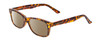 Profile View of Prive Revaux Class Act Designer Polarized Sunglasses with Custom Cut Amber Brown Lenses in Toffee Brown Crystal Tortoise Havana Ladies Oval Full Rim Acetate 48 mm