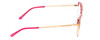 Side View of Prive Revaux Copycat Designer Reading Eye Glasses with Custom Cut Powered Lenses in Fuchsia Pink/Rose Gold  Ladies Cateye Full Rim Metal 55 mm