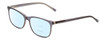 Profile View of Prive Revaux In The Zone Designer Progressive Lens Blue Light Blocking Eyeglasses in Crystal Slate Grey Unisex Classic Full Rim Acetate 56 mm