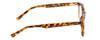 Side View of Prive Revaux Show Off Single Designer Progressive Lens Blue Light Blocking Eyeglasses in Toffee Brown Tortoise Havana Ladies Round Full Rim Acetate 48 mm