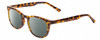 Profile View of Prive Revaux Show Off Single Designer Polarized Reading Sunglasses with Custom Cut Powered Smoke Grey Lenses in Toffee Brown Tortoise Havana Ladies Round Full Rim Acetate 48 mm
