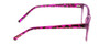 Side View of Prive Revaux Speak Easy Designer Bi-Focal Prescription Rx Eyeglasses in Mauva Crystal/Purple Tortoise/Gold Pearl Chain Ladies Cateye Full Rim Acetate 21 mm