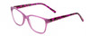 Profile View of Prive Revaux Speak Easy Designer Progressive Lens Blue Light Blocking Eyeglasses in Mauva Crystal/Purple Tortoise/Gold Pearl Chain Ladies Cateye Full Rim Acetate 21 mm