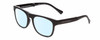 Profile View of Prive Revaux Editor FOLDING Designer Blue Light Blocking Eyeglasses in Caviar Black Unisex Classic Full Rim Acetate 52 mm