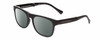 Profile View of Prive Revaux Editor FOLDING Designer Polarized Reading Sunglasses with Custom Cut Powered Smoke Grey Lenses in Caviar Black Unisex Classic Full Rim Acetate 52 mm