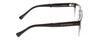 Side View of Prive Revaux Editor FOLDING Designer Blue Light Blocking Eyeglasses in Caviar Black Crystal Fade Unisex Classic Full Rim Acetate 52 mm