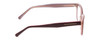 Side View of Prive Revaux Professor Designer Blue Light Blocking Eyeglasses in Burgundy Red/Light Pink Ladies Rectangle Full Rim Acetate 52 mm