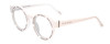 Profile View of Prive Revaux Industry Disrupter Designer Progressive Lens Prescription Rx Eyeglasses in Matte Splash White Unisex Round Full Rim Acetate 41 mm