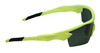 Side View of Prive Revaux Off Grid Men Wrap Sport Sunglasses Lime Green/Polarized Silver 64mm