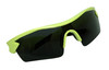Top View of Prive Revaux Off Grid Men Wrap Sport Sunglasses Lime Green/Polarized Silver 64mm