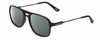 Profile View of Prive Revaux 3.0.5 Designer Polarized Reading Sunglasses with Custom Cut Powered Smoke Grey Lenses in Matte Caviar Black/Gunmetal Unisex Aviator Full Rim Acetate 56 mm