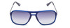 Front View of Prive Revaux 3.0.5 Aviator Sunglasses Crystal Blue/Gunmetal/Polarized Blue 56 mm