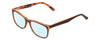 Profile View of Marie Claire MC6211 Designer Progressive Lens Blue Light Blocking Eyeglasses in Matte Brown Orange Autumn Tortoise Ladies Panthos Full Rim Acetate 53 mm