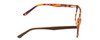Side View of Marie Claire MC6211 Designer Progressive Lens Blue Light Blocking Eyeglasses in Matte Brown Orange Autumn Tortoise Ladies Panthos Full Rim Acetate 53 mm