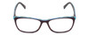 Front View of Marie Claire MC6211 Womens Reading Glasses in Plum Purple Sky Blue Tortoise 53mm