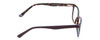 Side View of Marie Claire MC6211 Designer Blue Light Blocking Eyeglasses in Matte Plum Purple Sky Blue Tortoise Ladies Panthos Full Rim Acetate 53 mm