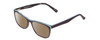 Profile View of Marie Claire MC6211 Designer Polarized Reading Sunglasses with Custom Cut Powered Amber Brown Lenses in Matte Plum Purple Sky Blue Tortoise Ladies Panthos Full Rim Acetate 53 mm