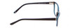 Side View of Marie Claire MC6223 Designer Progressive Lens Blue Light Blocking Eyeglasses in Gloss Black Sky Blue Pink Layer Ladies Cat Eye Full Rim Acetate 54 mm