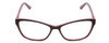 Front View of Marie Claire MC6223 Womens Cateye Reading Glasses Black Wine Red Pink White 54mm