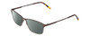 Profile View of Esquire EQ1522 Designer Polarized Reading Sunglasses with Custom Cut Powered Smoke Grey Lenses in Brown Unisex Cat Eye Full Rim Stainless Steel 55 mm