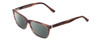 Profile View of Esquire EQ1558 Designer Polarized Reading Sunglasses with Custom Cut Powered Smoke Grey Lenses in Matte Tortoise Havana Brown Mens Cat Eye Full Rim Acetate 54 mm