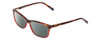 Profile View of Marie Claire MC6222 Designer Polarized Sunglasses with Custom Cut Smoke Grey Lenses in Tortoise Havana Red Ladies Rectangular Full Rim Acetate 53 mm