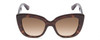 Front View of Gucci GG0327S Womens Cat Eye Sunglasses Tortoise Havana Gold/Brown Gradient 52mm