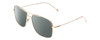 Profile View of Carrera 247-S Designer Polarized Sunglasses with Custom Cut Smoke Grey Lenses in Gold Satin Unisex Pilot Full Rim Titanium 58 mm
