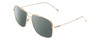 Profile View of Carrera 247-S Designer Polarized Reading Sunglasses with Custom Cut Powered Smoke Grey Lenses in Gold Satin Unisex Pilot Full Rim Titanium 58 mm