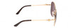 Side View of Guess GF6100 Womens Round Designer Sunglasses Gold Crystals/Brown Gradient 60 mm