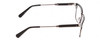 Side View of Kenneth Cole KC0303 Unisex Reading Glasses in Black Gunmetal Clear Crystal 52 mm