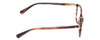 Side View of Kenneth Cole KC0308 Designer Reading Eye Glasses with Custom Cut Powered Lenses in Brown Horn Purple Marble Ladies Oval Full Rim Acetate 52 mm