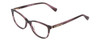 Profile View of Kenneth Cole KC0308 Designer Reading Eye Glasses with Custom Cut Powered Lenses in Violet Purple Ladies Oval Full Rim Acetate 52 mm