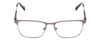 Front View of Kenneth Cole KC0312 Designer Progressive Lens Prescription Rx Eyeglasses in Shiny Gun Metal Silver Tortoise Unisex Square Full Rim Stainless Steel 53 mm