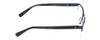 Side View of Kenneth Cole KC0313 Designer Reading Eye Glasses with Custom Cut Powered Lenses in Metalic Navy Blue Tortoise Unisex Rectangular Semi-Rimless Metal 53 mm