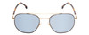 Front View of Carrera 236/S Unisex Hexagonal Sunglasses Havana Tortoise Gold/Blue Mirror 54 mm