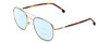 Profile View of Carrera 236/S Designer Progressive Lens Blue Light Blocking Eyeglasses in Havana Tortoise Brown Gold Unisex Hexagonal Full Rim Metal 54 mm