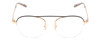 Front View of Michael Kors MK4070-1108 Unisex Round Designer Reading Glasses in Rose Gold 51mm