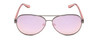 Front View of Kenneth Cole Reaction KC2793 Womens Aviator Sunglasses Gunmetal/Pink Mirror 60mm